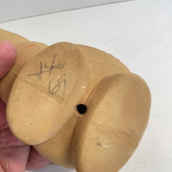 Vintage Ceramic Hippy Hippo Planter with Floral Embossed Design - Picture 8 of 13